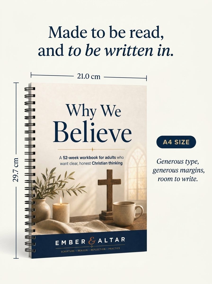 Why We Believe — A4 size, made to be read and written in
