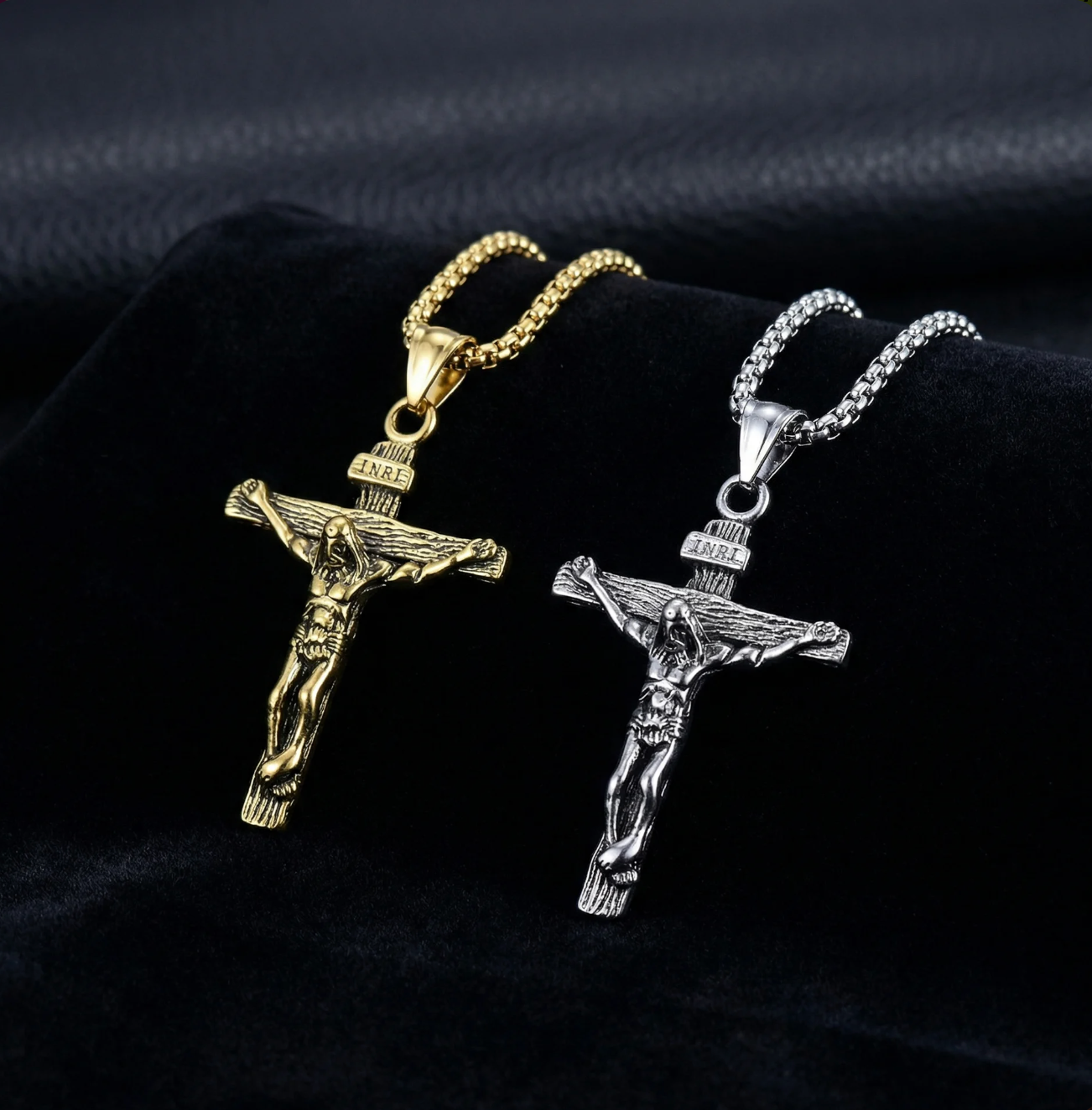 Cross Necklace — Stainless Steel